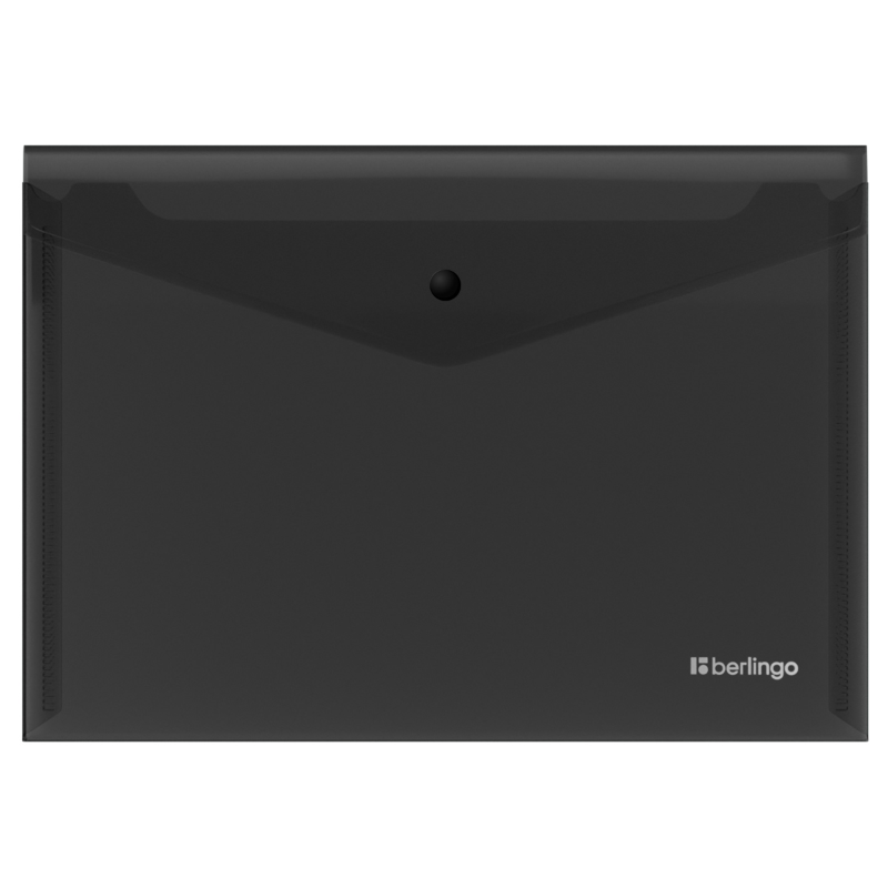 Папка-конверт на кнопке Berlingo "No Secret" А4, 200 мкм, черная