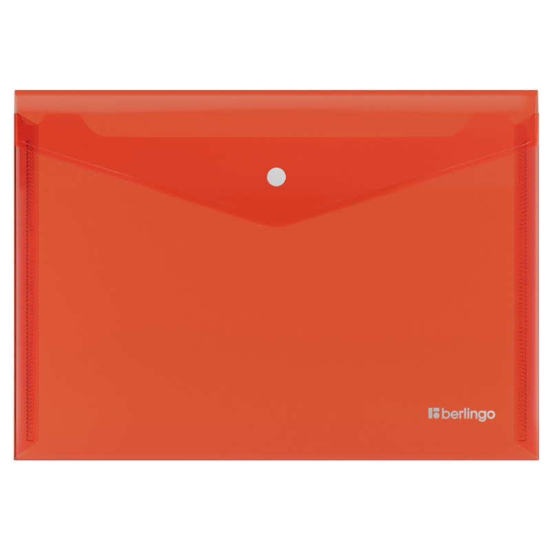 Папка-конверт на кнопке Berlingo "No Secret" А4, 200 мкм, красная