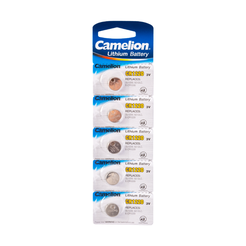 Батарейки CAMELION Lithium CR1220 литиевые, 5 шт в блистере