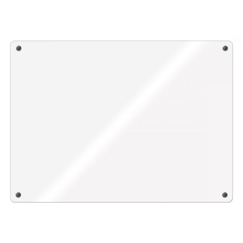 Доска стеклянная BoardSYS 90*120 см, магнитно-маркерная, углы прямые, белая