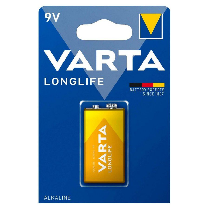 Батарейка VARTA Longlife крона 9V (6LR61) алкалиновая, 1 шт. в блистере