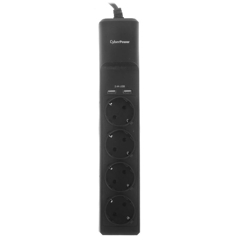 Сетевой фильтр CyberPower P0420SUC0-DE 4 розетки, 2 разъема USB, 1,8 м, черный