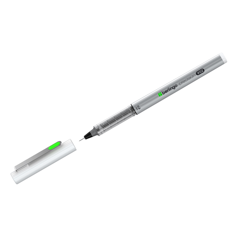 Линер пигментный Berlingo "Precision" 0.3 мм, серебряный корпус, черный